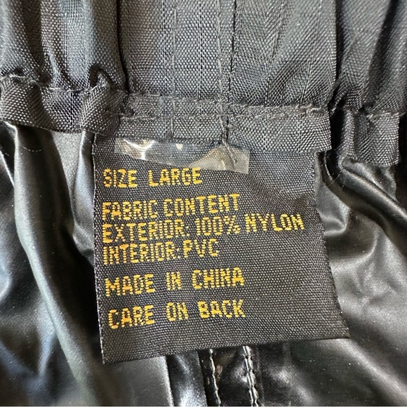 Harley Davidson Complete Rain Suit Jacket Pants Overalls Large Men's Black - Picture 15 of 16